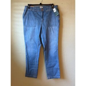 LL Bean 1912 Jeans Favorite Fit Medium Wash Straight Leg Jeans 16r NWT